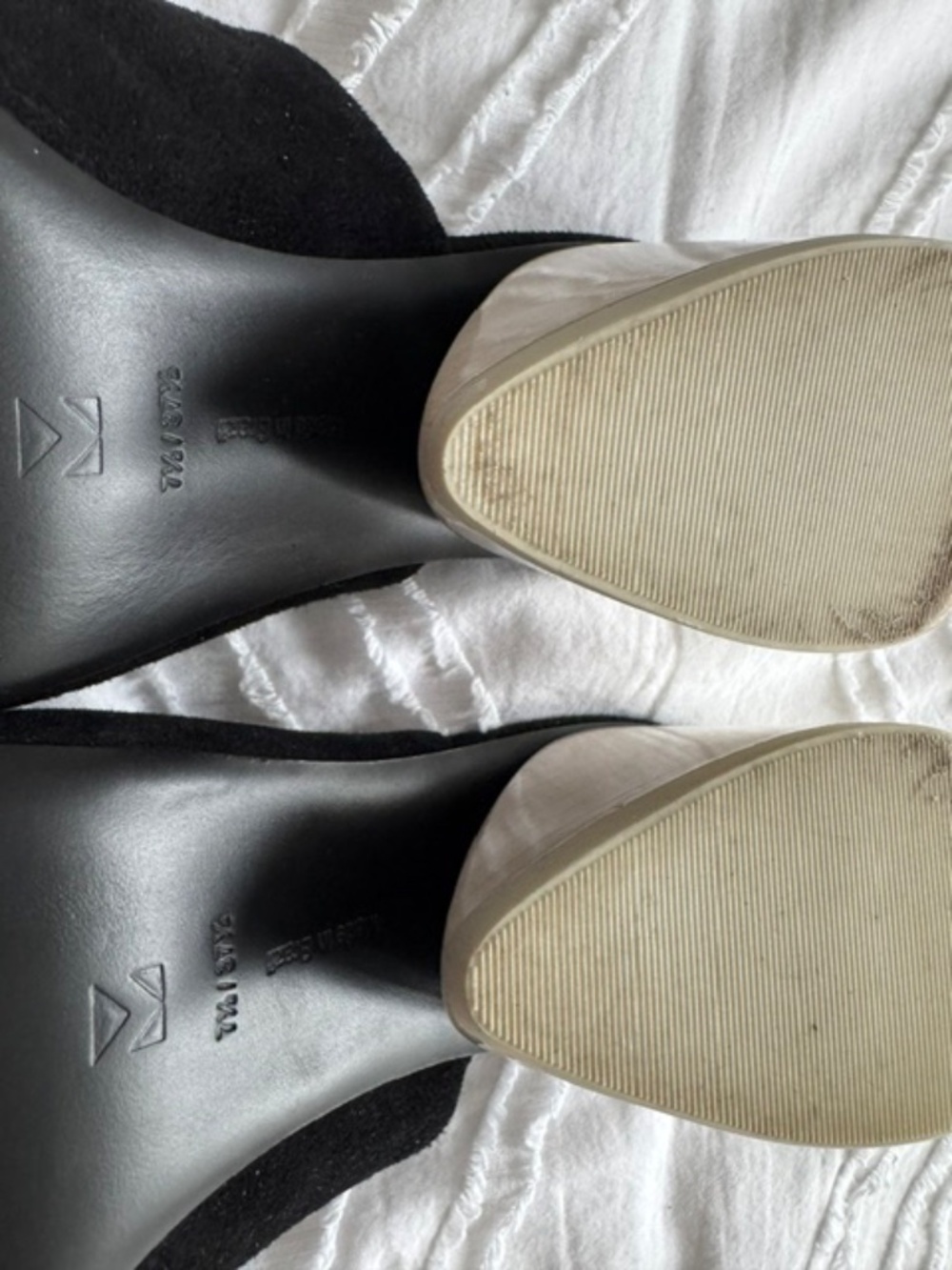 MERCEDES CASTILLO SUEDE MULES - Black - Size 7.5 - Picture 7 of 11